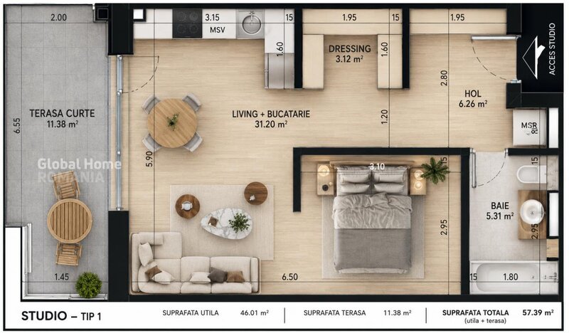 Pipera Gemina by the Lake  Studio Premium Pipera Plaza  Rond OMW
